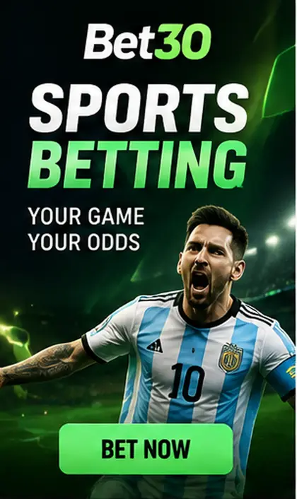 Bet30 también acepta apuestas deportivas; el bono de casino y el de deportes suelen ser distintos.