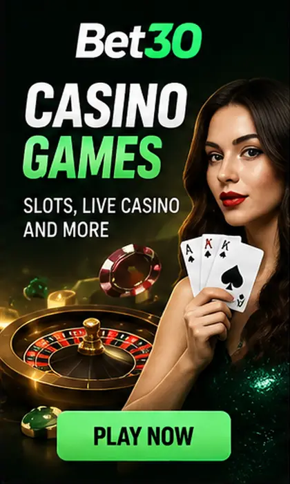 Tragamonedas en Bet30: el RTP de cada juego se ve en su menú de información.