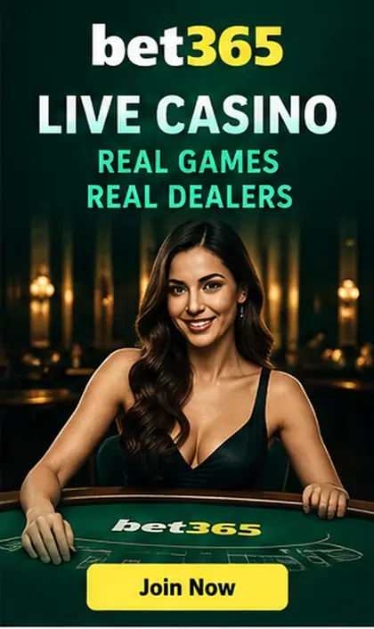 Casino en vivo de bet365: mesas con crupier real.