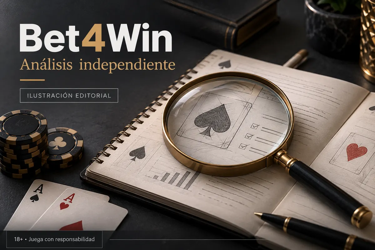Análisis independiente de Bet4Win: lo que revisamos antes de recomendarlo. Ilustración editorial.