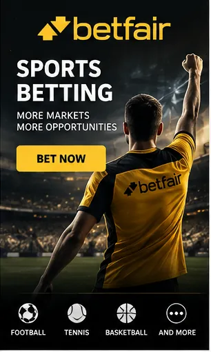Betfair também aceita apostas esportivas; o bônus de cassino e o de esportes costumam ser diferentes.