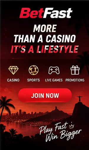 BetFast também aceita apostas esportivas; o bônus de cassino e o de esportes costumam ser diferentes.