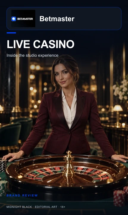 Casino en vivo de Betmaster: mesas con crupier real.