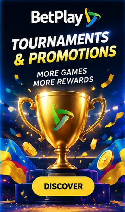Tragamonedas en BetPlay: el RTP de cada juego se ve en su menú de información.