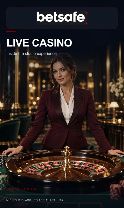 Casino en vivo de Betsafe: mesas con crupier real.