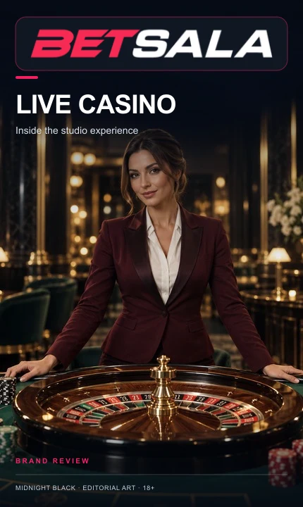 Casino en vivo de Betsala: mesas con crupier real.