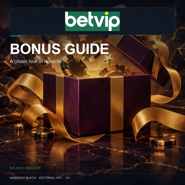 Oferta de boas-vindas de BetVip. Antes de aceitar, confira o rollover e a aposta máxima.