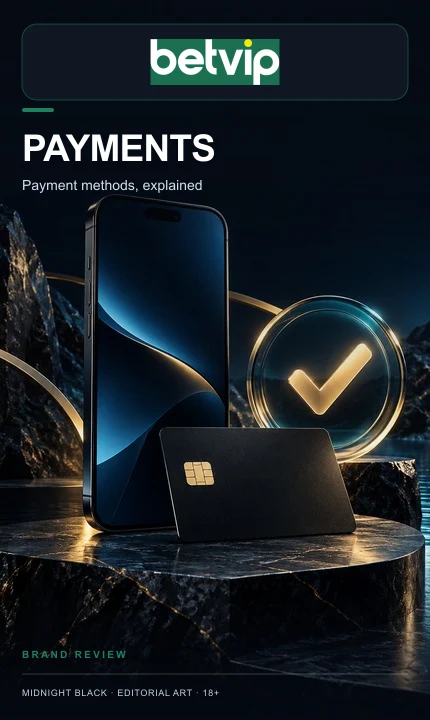Pagamentos em BetVip: deposite e saque com métodos no seu nome.