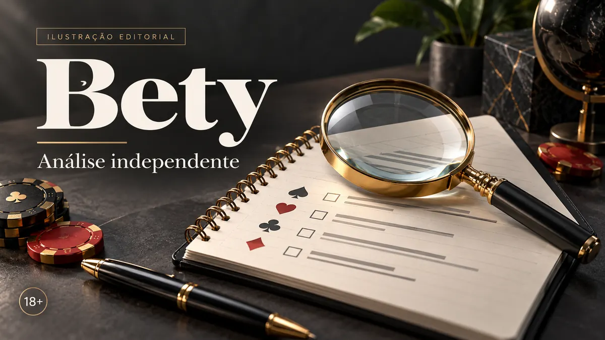 Análise independente de Bety: o que verificamos antes de recomendar. Ilustração editorial.