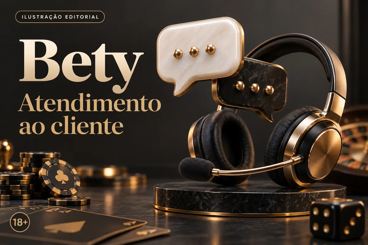 Atendimento ao cliente de Bety: chat e e-mail; confira horários e idioma. Ilustração editorial.