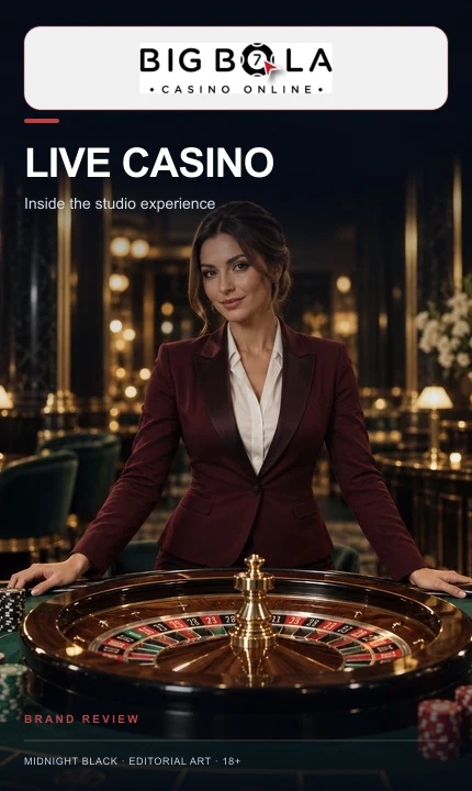 Casino en vivo de Big Bola: mesas con crupier real.