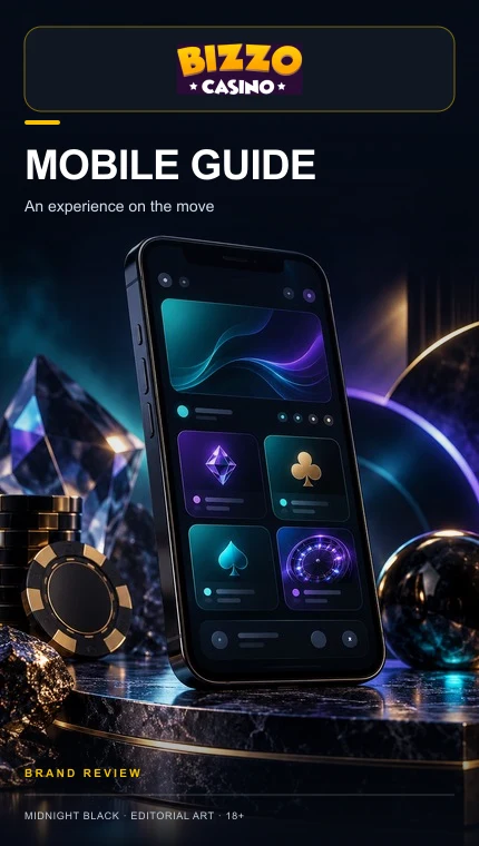 Bizzo Casino en el celular: funciona desde el navegador, la app es opcional.
