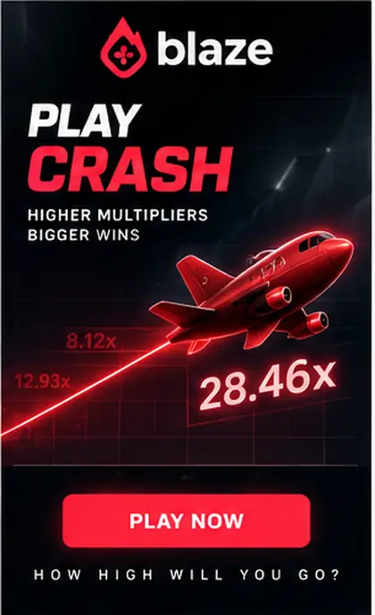 Jogos crash em Blaze: Aviator e similares.