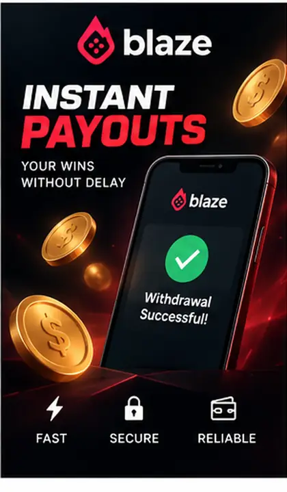 Pagamentos em Blaze: deposite e saque com métodos no seu nome.