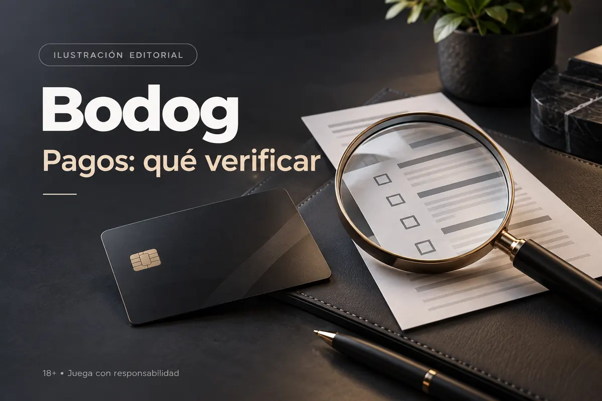 Pagos en Bodog: qué verificar antes de depositar y retirar. Ilustración editorial.