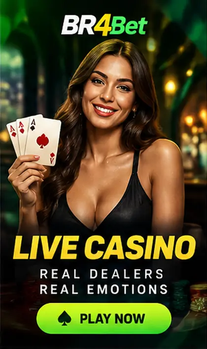 Cassino ao vivo de BR4Bet: mesas com crupiê real.