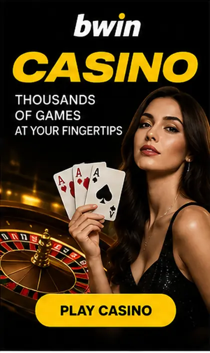 Tragamonedas en bwin: el RTP de cada juego se ve en su menú de información.