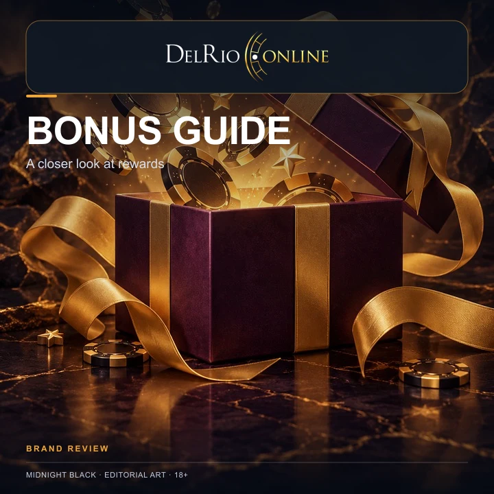 Oferta de bienvenida de Del Río Online. Antes de aceptarla, revisa el rollover y la apuesta máxima.