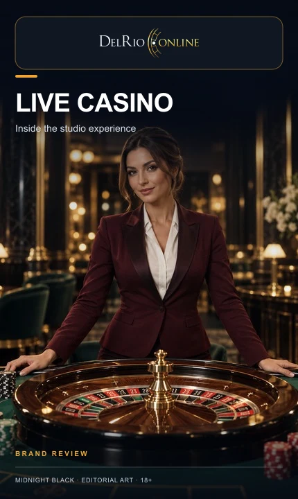 Casino en vivo de Del Río Online: mesas con crupier real.