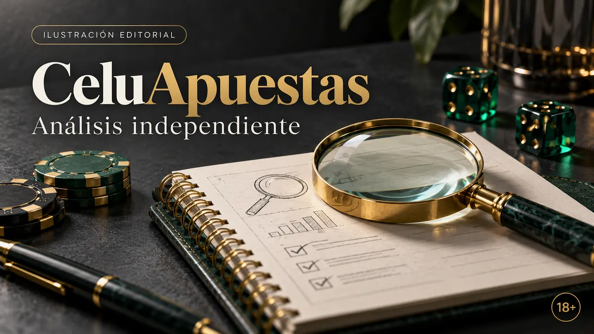 Análisis independiente de CeluApuestas: lo que revisamos antes de recomendarlo. Ilustración editorial.