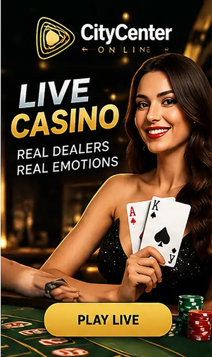 Casino en vivo de City Center Online: mesas con crupier real.