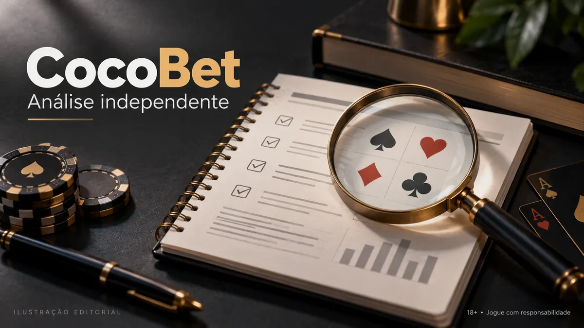 Análise independente de CocoBet: o que verificamos antes de recomendar. Ilustração editorial.