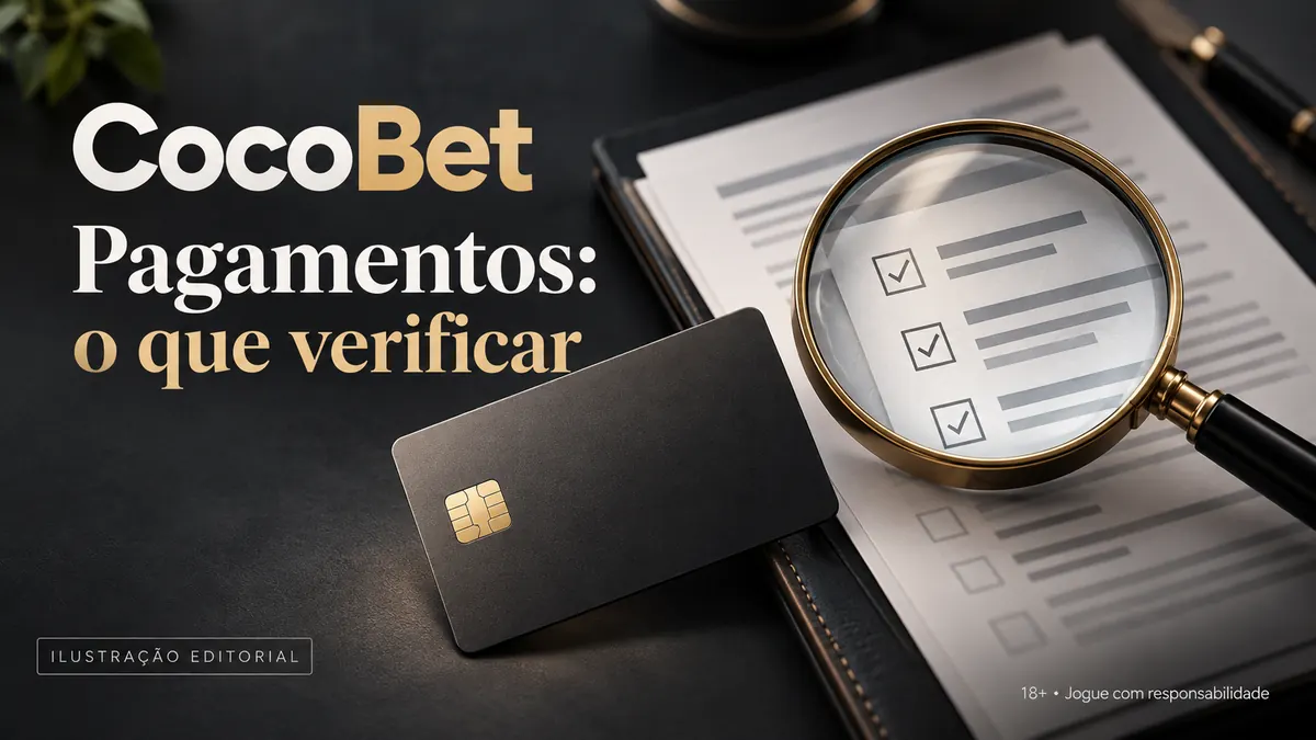 Pagamentos em CocoBet: o que verificar antes de depositar e sacar. Ilustração editorial.