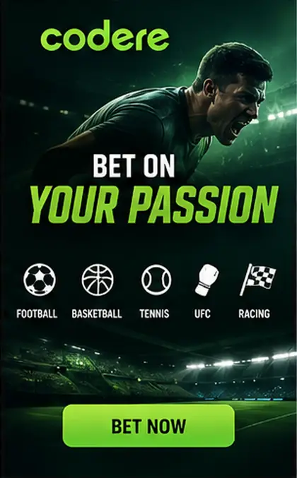 Codere también acepta apuestas deportivas; el bono de casino y el de deportes suelen ser distintos.