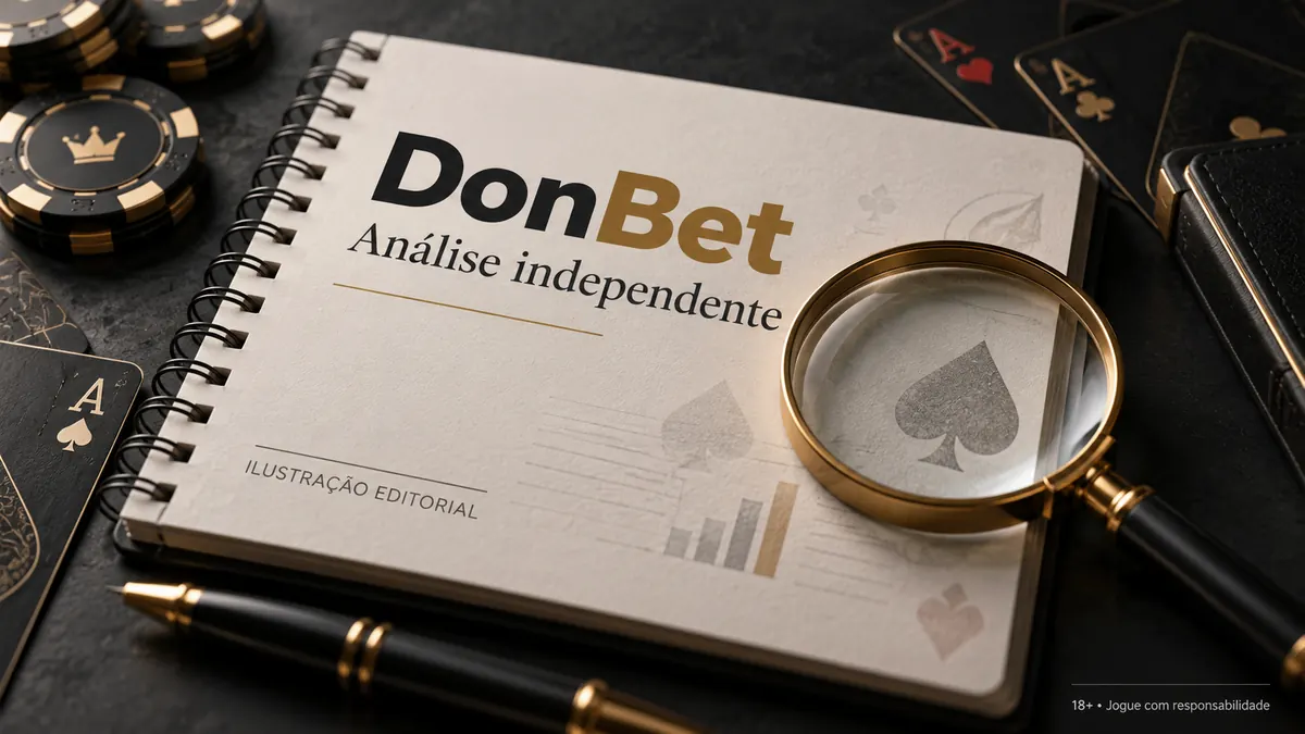 Análise independente de DonBet: o que verificamos antes de recomendar. Ilustração editorial.