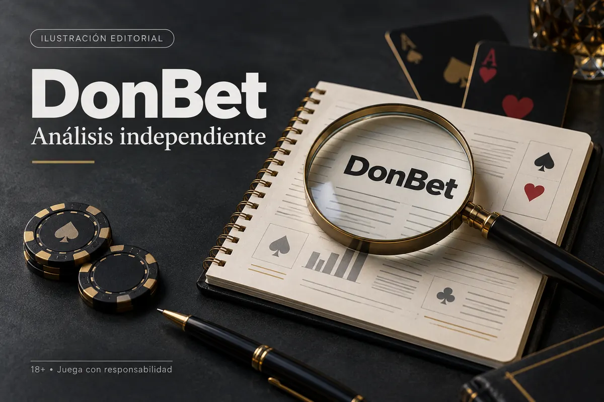 Análisis independiente de DonBet: lo que revisamos antes de recomendarlo. Ilustración editorial.