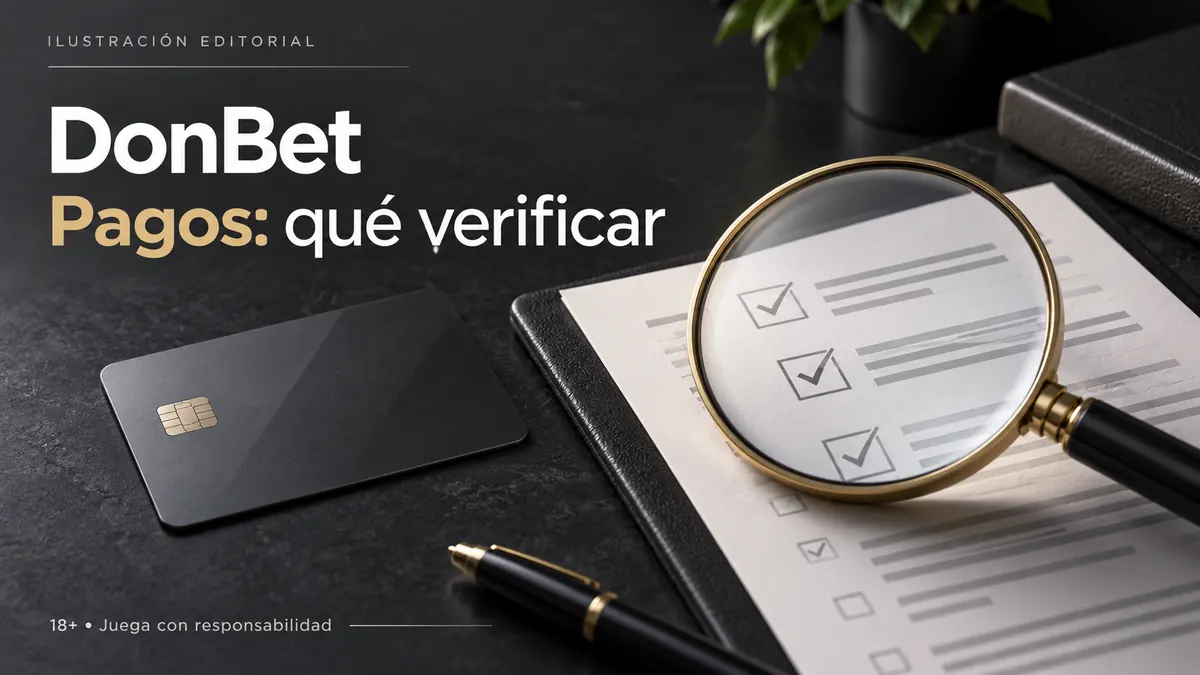 Pagos en DonBet: qué verificar antes de depositar y retirar. Ilustración editorial.
