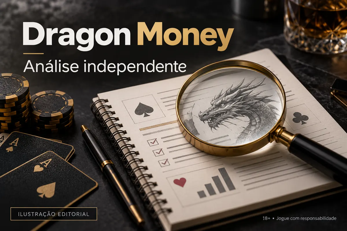 Análise independente de Dragon Money: o que verificamos antes de recomendar. Ilustração editorial.