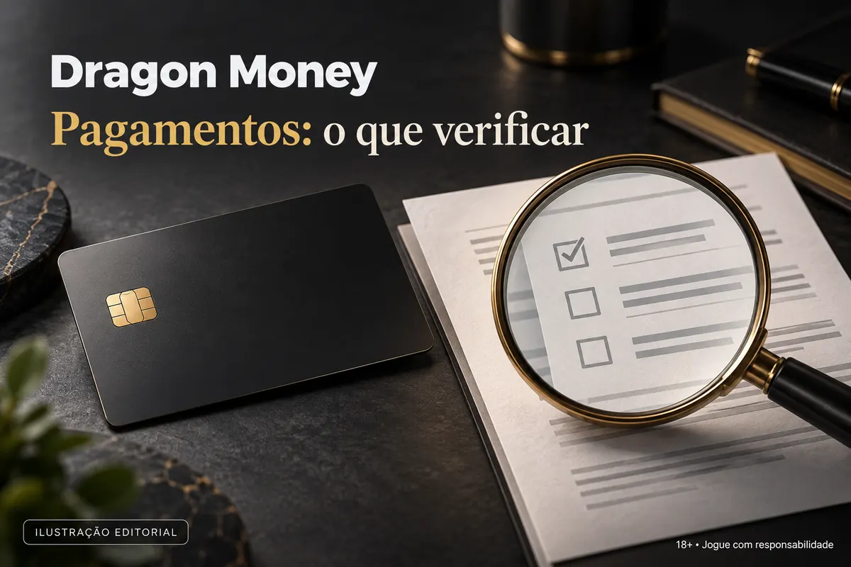 Pagamentos em Dragon Money: o que verificar antes de depositar e sacar. Ilustração editorial.