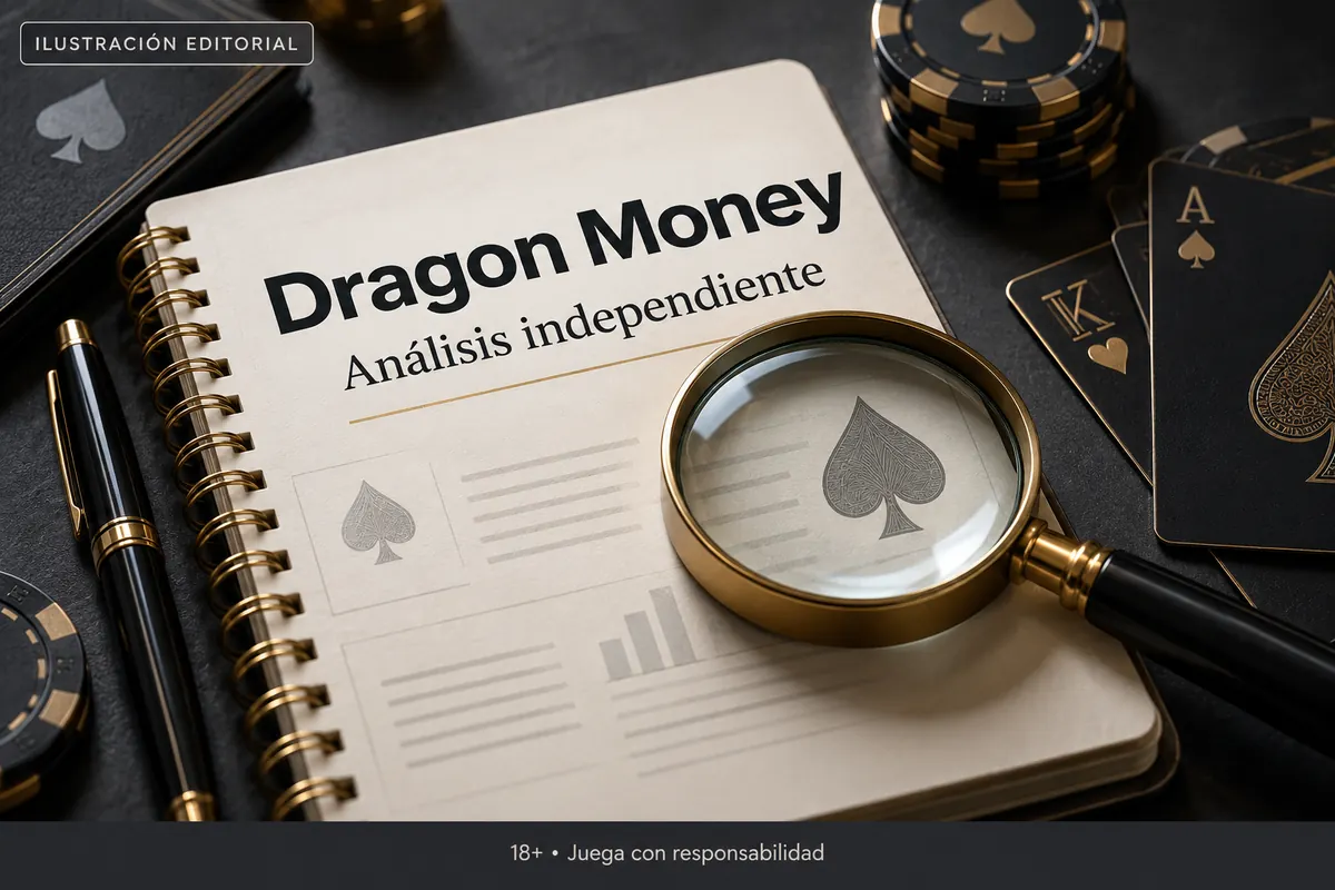 Análisis independiente de Dragon Money: lo que revisamos antes de recomendarlo. Ilustración editorial.