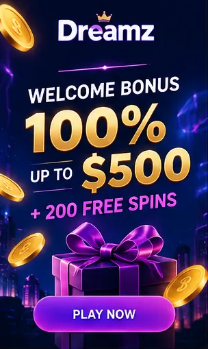 Oferta de bienvenida de Dreamz. Antes de aceptarla, revisa el rollover y la apuesta máxima.