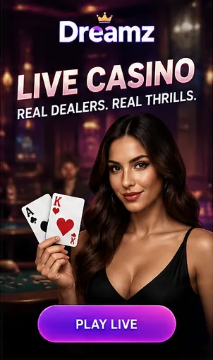 Casino en vivo de Dreamz: mesas con crupier real.