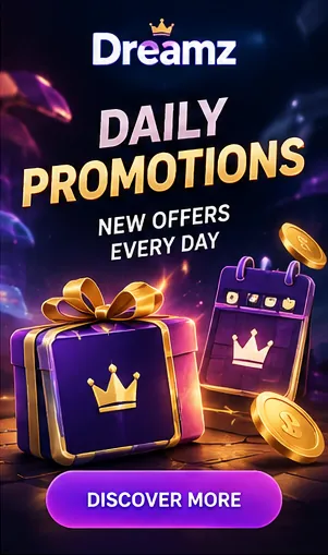 Oferta de bienvenida de Dreamz. Antes de aceptarla, revisa el rollover y la apuesta máxima.