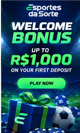 Oferta de boas-vindas de Esportes da Sorte. Antes de aceitar, confira o rollover e a aposta máxima.