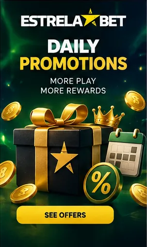 Oferta de boas-vindas de Estrela Bet. Antes de aceitar, confira o rollover e a aposta máxima.