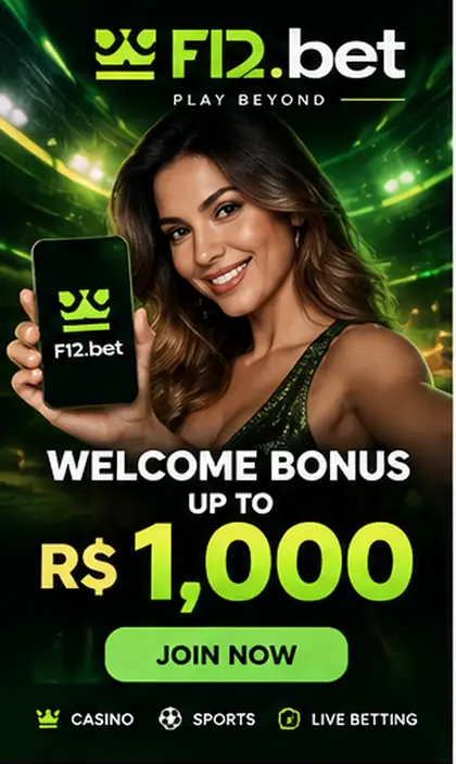 Oferta de boas-vindas de F12.bet. Antes de aceitar, confira o rollover e a aposta máxima.