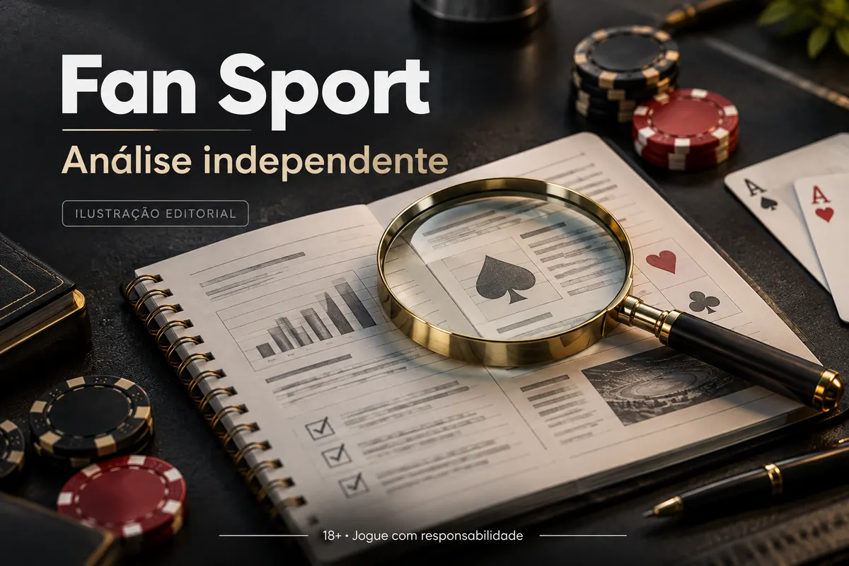 Análise independente de Fan Sport: o que verificamos antes de recomendar. Ilustração editorial.