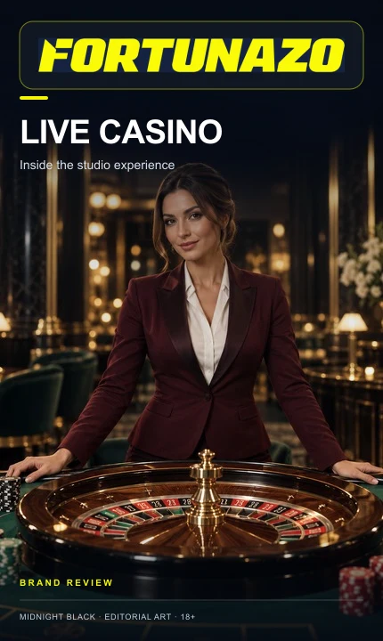 Casino en vivo de Fortunazo: mesas con crupier real.