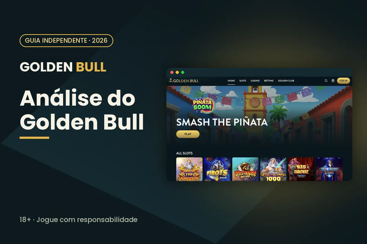 Capa 'Análise do Golden Bull' com a página inicial de goldenbull.es