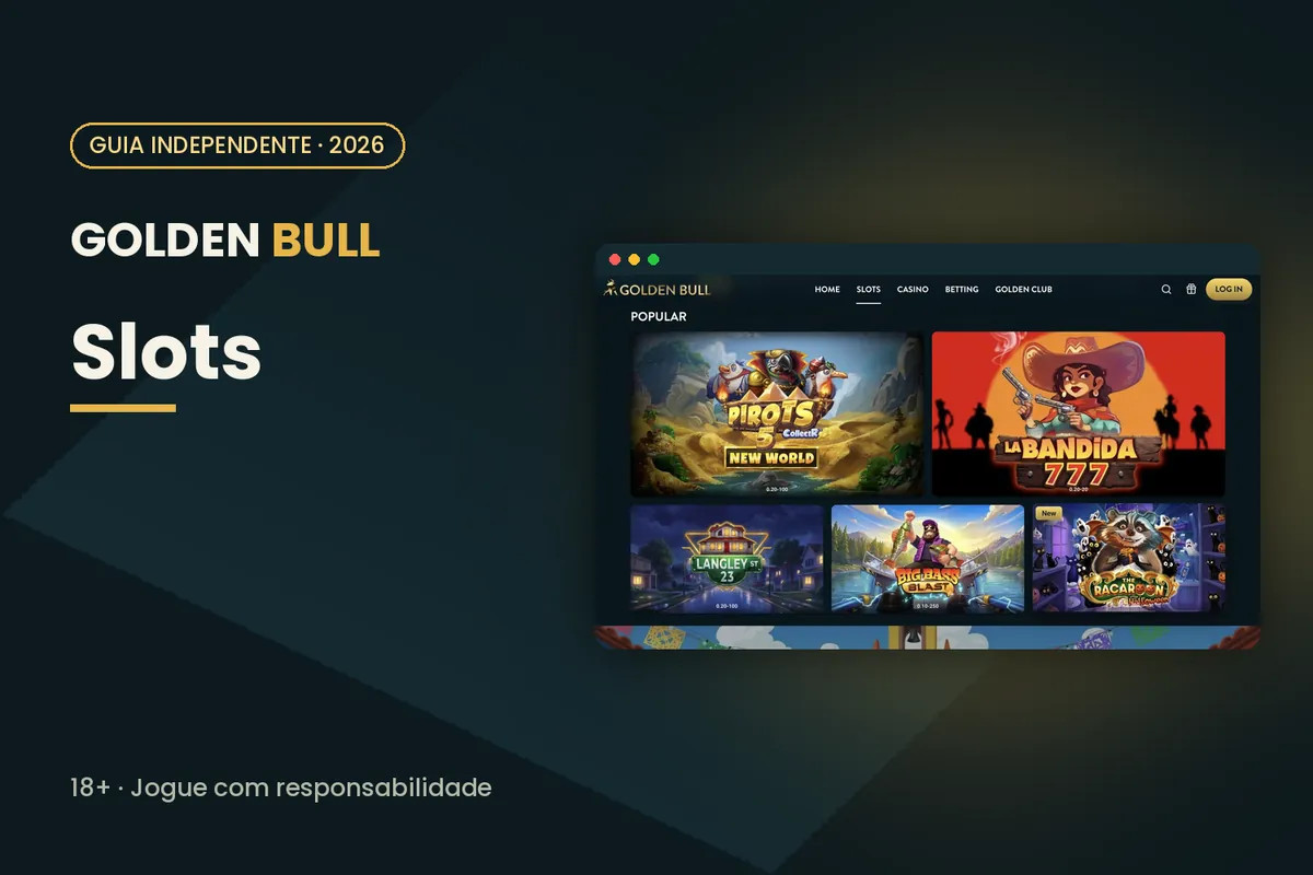 Capa 'Slots' com o lobby de slots de goldenbull.es