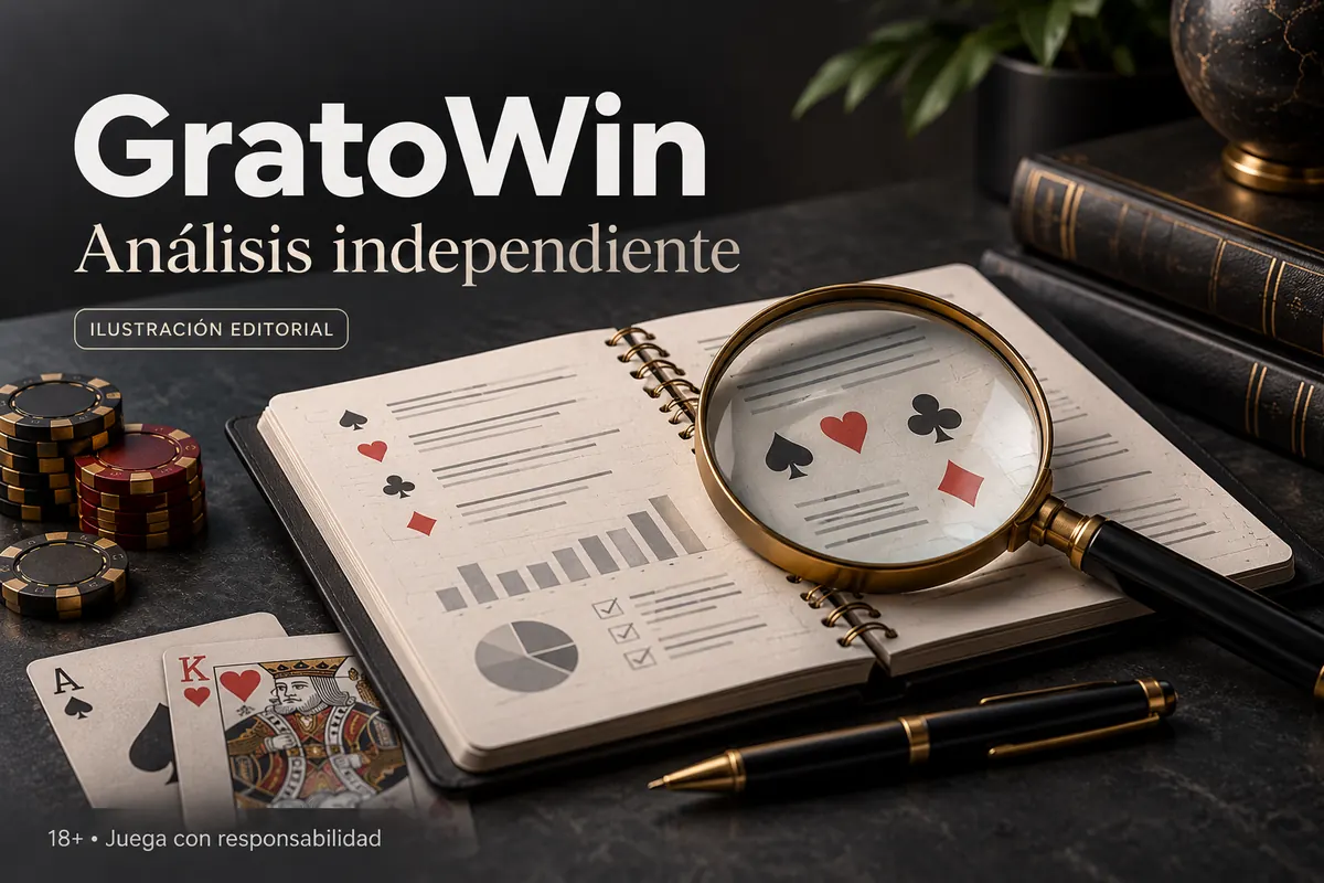 Análisis independiente de GratoWin: lo que revisamos antes de recomendarlo. Ilustración editorial.