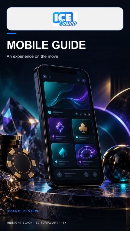 Ice Cassino no celular: funciona pelo navegador, o app é opcional.