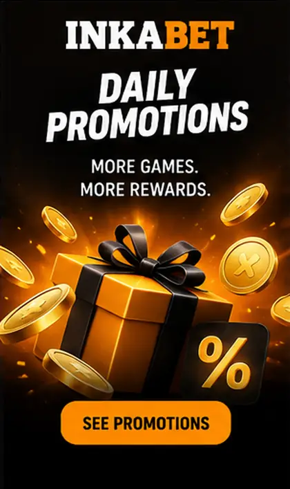 Oferta de bienvenida de Inkabet. Antes de aceptarla, revisa el rollover y la apuesta máxima.