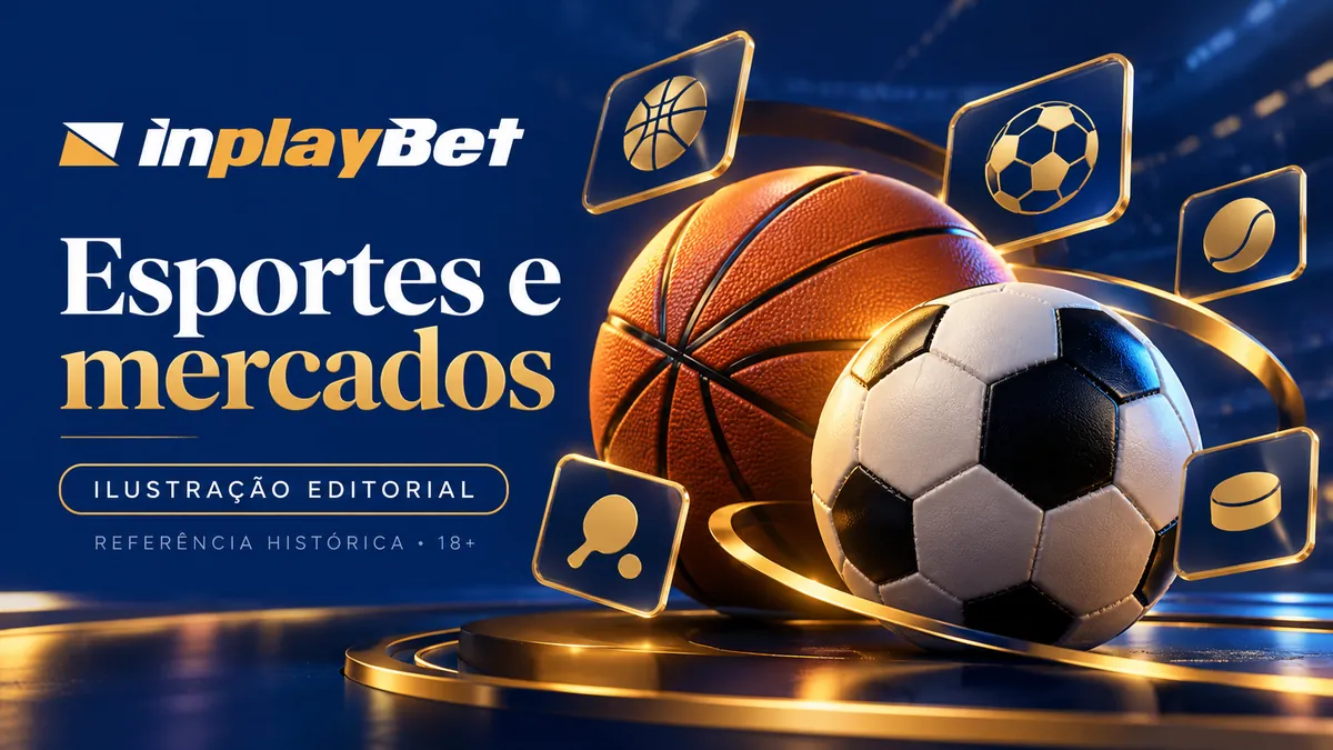 Ilustração de bolas de basquete e futebol com ícones de esportes