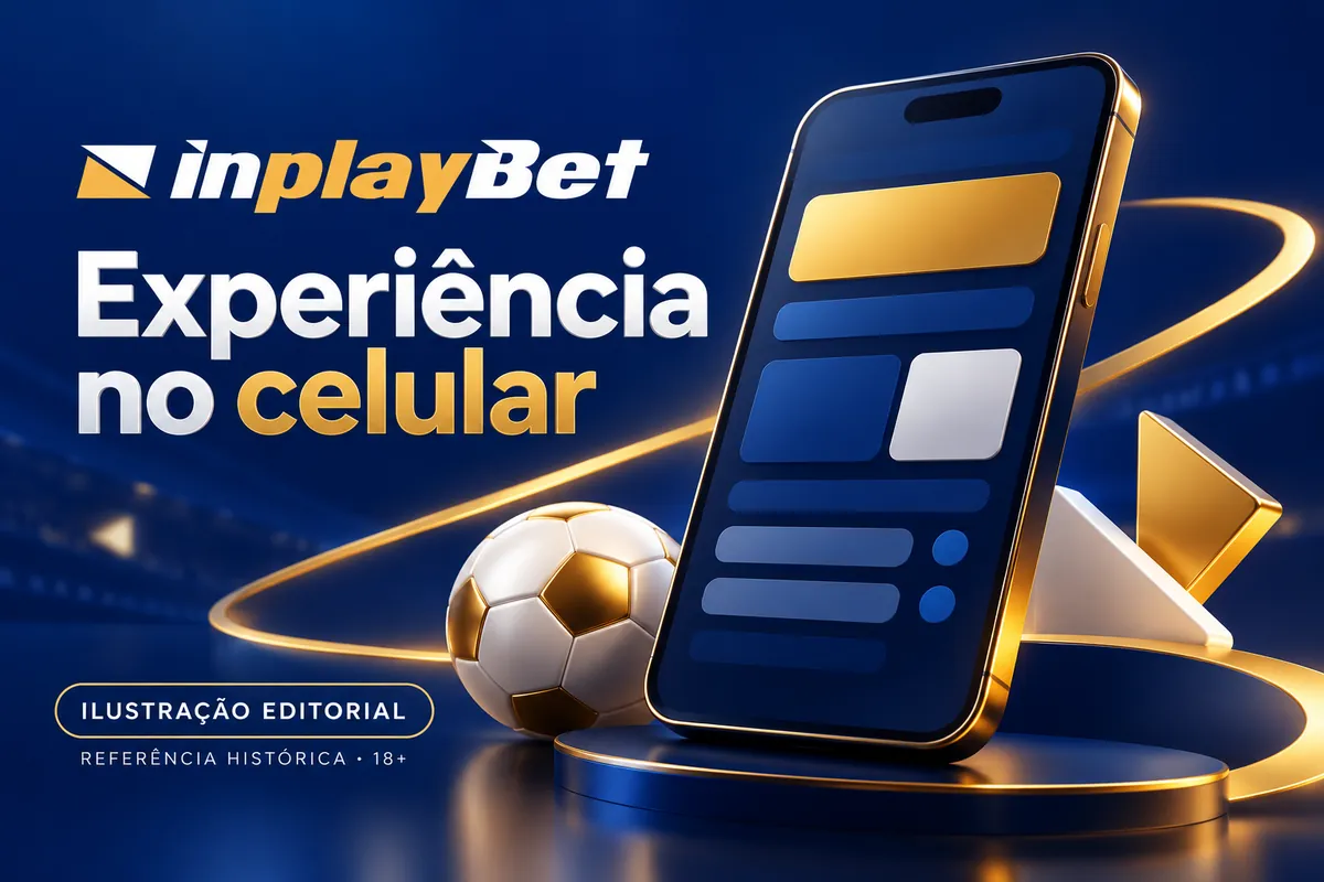 Ilustração de smartphone com tela estilizada e bola de futebol