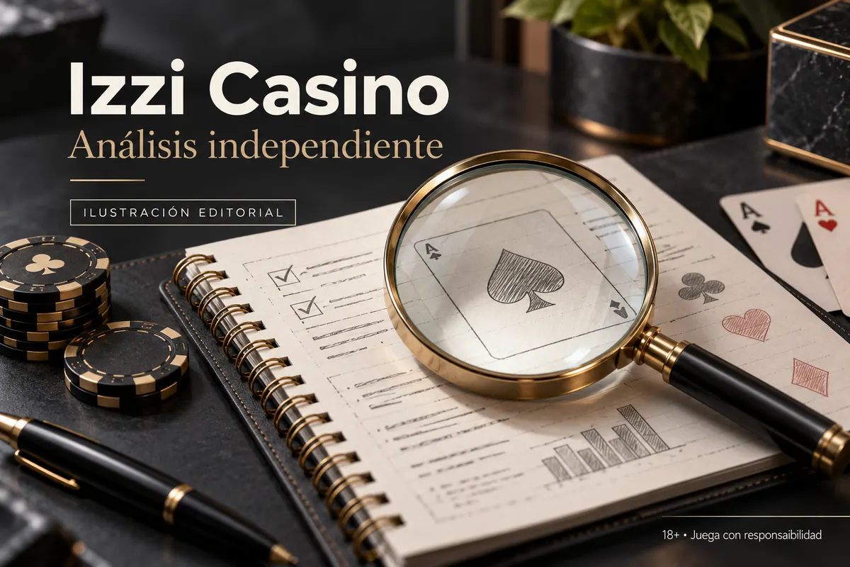 Análisis independiente de Izzi Casino: lo que revisamos antes de recomendarlo. Ilustración editorial.